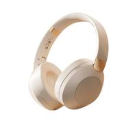 Genérico Wireless Over-Ear Headphones, Stereo Headset, Noise-Cancelling Foldable Wireless Headphone, Long Battery Life, Ideal para el hogar, Cellphone, Travel, Offices, Daily Use, Beige Color