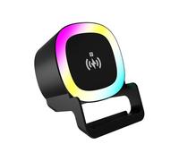 Genérico Wireless Speaker - Music Player with Wireless Charging Station | Portable Travel Desktop Speaker for Home, Office, Bedroom, Living Room, Study, Kitchen, Dorm, Bedside, Nightstand, Workshop