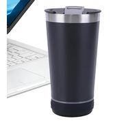 Genérico Wireless Speaker Tumbler - 16oz Insulated Coffee Mug for Built in Audio | Stainless Steel Vacuum Cup with Speaker Base, Travel Drinkware for Camping Beach Office Use