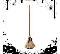 Genérico Witch Broom, Moving Broom Prop, Masquerade Decoration, Built-In Light Spooky Sounds, Interactive Scary Design, for Stage Show, Festival, Outdoor Theater, and Family Celebration Use