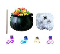 Genérico Witch Cauldron Bubbling - Black Candy Bucket Kit with Lights
