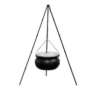 Genérico Witch Cauldron - Metal ABS 78cm Black Hanging Cauldron Decor