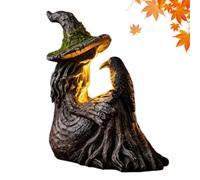 Genérico Witch Figurines Spooky Resin Gothic with LED Lights Decor Desk