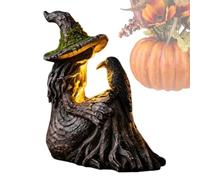 Genérico Witch Figurines Spooky Resin Gothic with LED Lights Desk Decor