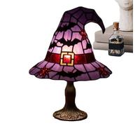 Generico Witch Hat Lamp - Resin 3.94x7.87 Inch | LED Witch Hat Decor, Fun Spooky Lamps | Decorative Halloween Lamp for Dorm Balcony Haunted House Bookshelf Bedside Dining Table Living Room