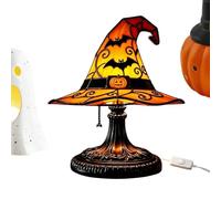 Genérico Witch Hat LED Table Lamp - Stained Glass Effect Resin | Decor