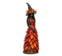 Genérico Witch Statue Halloween Autumn Tabletop Decorative Ornament