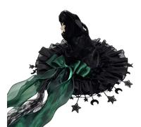 Genérico Witches Hat - Wide Brim Gothic Bow Halloween Cosplay Costume