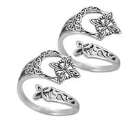 Genérico Witches Knot Ring - Celtic Knot Band Symbol Jewelry | Stainless Steel with Engraved Infinity Pattern, pulido anti tarnish Finish, Ocult Inspired Finger Accessory for Everyday Wear
