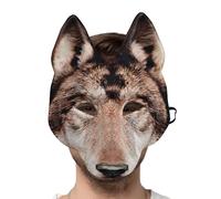 Genérico Wolf Masque - Fabric And EVA, 10.24x7.87in Animal Masque | Comfortable And Breathable Halloween Costume For Teens, Adults, Masquerades, Mardi Gras, Christmas, Easter, Party Dress-Up