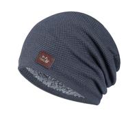 Generico Woman Winter Warm Knitting Hats Plain Beanie Cuff Toboggan Knit Cap Tapones Orejas para Perros, gris, Talla única