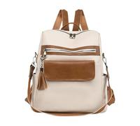 Generico Women Bookbag Bag, Large Capacity Bag, Pu College Bag, Fashion Bookbag Women, Tassel Zipper Bag, College Work Backpack, Multipurpose School Bag, Zipper Pendant Bag, Stylish Women Backpack,