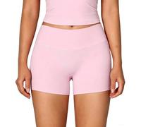 Genérico Women High Waist Biker Workout Gym Yoga Booty Shorts, Elastic Waist Tummy Control Athletic Running Fitness