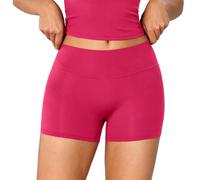 Genérico Women High Waist Biker Workout Gym Yoga Booty Shorts, Elastic Waist Tummy Control Athletic Running Fitness