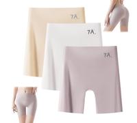 Genérico Women High-Waist Ice Silk Underwear with Tummy-Control Hip-Lifting - Ultra Slim Traceless Shapewear IceSilk Panties (3Pcs a,L)