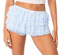 Genérico Women Lolita Bloomers Lace Ruffle Booty Mini Shorts Sexy Coquette Boy Shorts