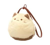 Genérico Women Plush Cat Small Bag | Plush Cat Cute Tote Messenger Bag | Women Girls Plush-Animal Purse with Adjustable Shoulder Strap | for Short Trips, Commuting