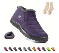 Genérico Women Premium Warm & Comfy Snow Boots, Women's Waterproof Orthopedic Warm Boots, BJ Winter Boots for Women (B-Purple, Adulto, 36, Números, Sistema tallas calzado EU, mediano)