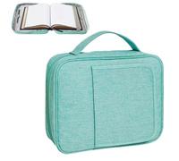Genérico Women’s Bible Carrying Case, Zippered Book Cover with Handle, Storage Pouch For Journaling Supplies, Church, Study, Travel, Art Accessories, Home Use, Scripture Protection