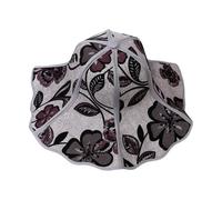 Genérico Women’s Folding Fan Hat - 2 In 1 Linen Sun Hat with UV Protection | Foldable Floral Print Chinese Hand Fan Cap, For Travel Girls Outdoor Hiking Picnic Camping