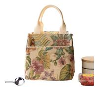 Genérico Women’s Lunch Bag - Stylish Waterproof Floral Tote for Work, School, Travel, and Outdoor Meals, Insulated Food Container Bag for Girls and Adults, Compact Yet Roomy, Easy Carry, Multi-Color