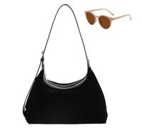 Genérico Women’s Soft Suede Slouchy Hobo Bag, Roomy Vintage Shoulder Bag for Fall Winter, Trendy Elegant Large Capacity Crossbody