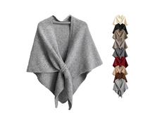 Genérico Women’s Solid Color Shawl, Pashmina Shawl Wraps for Women, Wraps Cardigan Cape Wool Cashmere (A)