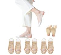 Genérico Women’s Ultra Low Cut Liner Palm Socks with Half Foot Cushion,Non-slip Low Cut No Show Socks,Sling Half Sock for High Heels (3A)