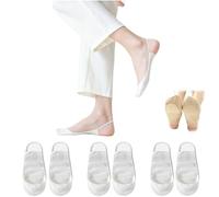 Genérico Women’s Ultra Low Cut Liner Palm Socks with Half Foot Cushion,Non-slip Low Cut No Show Socks,Sling Half Sock for High Heels (3C)
