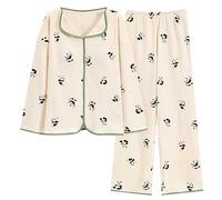 Genérico Women Secret Pijama Lactancia Invierno Women S Petite Pajama Set Petite Length Top Wide Leg Pants Pantalones Pijama Mujer Pijamas Mujer Bolsillos Green L