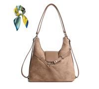 Genérico Women Simple Commute Underarm Suede Purse,Brown Slouchy Hobo Shoulder Bags,Trendy Fall Crossbody Bag Travel Work (Khaki)