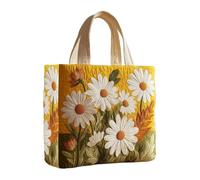 Generico Women Tote Bag - Large Capacity 15-Inch Quilted Shoulder Handbag, Lightweight Canvas Shopping Tote, Reusable Casual Purse | Floral Cute Bag For Commute Work Beach Picnic Gym Travel