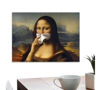 Genérico Women Wall Decor | 30x40cm Wood Framed Oil Painting Crafts,Scratch-Resistant Humorous Nose-pinching Design Paintings Wall Decor - For Bedroom Hotel Bathroom Workplace Home Apartment