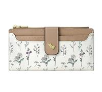 Genérico Women Wallet - Leather Thin Floral Vegan Purse, Zipper Money Pocket Organizers, Slim Profile Construction, Lightweight Carrying Capacity, Female Commuting Accessory, Ideal for Work