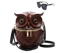 Genérico Women Weird Halloween Owl Purse Handbag, Men Unique Novelty Crossbody, Gothic Cartoon Owl Shaped Shoulder Bag