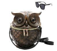Genérico Women Weird Halloween Owl Purse Handbag, Men Unique Novelty Crossbody, Gothic Cartoon Owl Shaped Shoulder Bag