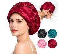 Genérico Women's 2-in-1 Satin Sleep Bonnet with Eye Mask, Double Layer | Satin Hair Bonnet, Integrated Eye Mask, Double-Layer Design, Sleep & Travel Use