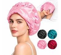 Genérico Women's 2-in-1 Satin Sleep Bonnet with Eye Mask, Double Layer | Satin Hair Bonnet, Integrated Eye Mask, Double-Layer Design, Sleep & Travel Use