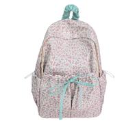 Genérico Women's backpack with bow, kawaii floral backpack in aesthetic coquette preppy style, laptop bag for university, Casual backpacks (Purple)