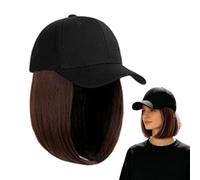 Genérico Women's Baseball Hats - 11.02x5.91 Inches Wig Baseball Hat | Wig Hat For Daily Wear Sports Outdoor Activities Vacation | Washable Natural Hiking Traveling Camping Picnic Beach Climbing