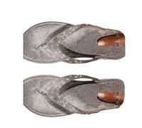 Genérico Women'S Beach Slippers - Summer Fancy Rhinestone Design Open Toe Flip Flops,Sparkling Flat Bottomed Beach Sandals (Silver, Adulto, Mujer, 40, Números, Sistema tallas calzado EU, mediano)
