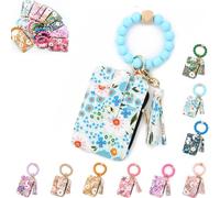 Genérico Women's Boho Beaded Wallet, 2025 New Boho Style Beaded & Tassel Decorated Keychain, Credit Card Wristlet Wallet (8)