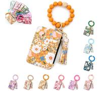 Genérico Women's Boho Beaded Wallet, 2025 New Boho Style Beaded & Tassel Decorated Keychain, Credit Card Wristlet Wallet (4)