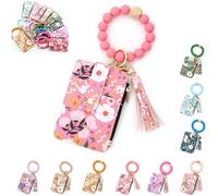 Genérico Women's Boho Beaded Wallet, 2025 New Boho Style Beaded & Tassel Decorated Keychain, Credit Card Wristlet Wallet (3)