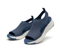 Genérico Women's Comfortable Platform Walking Sandals 2026 Arch Support Shoes Wide Width Sandals for Women Hiking Orthopedic Sandal Footwear Support Wide Non Slip Shoes (Blue,35)