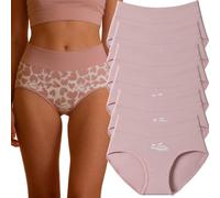 Genérico Women's Cotton Panties - 6 Pack Cute Love Print Briefs with Stretchy Waistband & Double Layer Crotch Soft Breathable Underwear (#5,M)