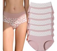 Genérico Women's Cotton Panties - 6 Pack Cute Love Print Briefs with Stretchy Waistband & Double Layer Crotch Soft Breathable Underwear (#4,S)