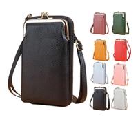 Genérico Women's Crossbody Wallet with Cell Phone Pocket Sling Cross-Body Wallet Stylish PU Leather Crossbody Phone Purse (Black)