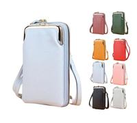 Genérico Women's Crossbody Wallet with Cell Phone Pocket Sling Cross-Body Wallet Stylish PU Leather Crossbody Phone Purse (Blue)