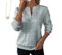 Genérico Women's Elegant Snake Print Zip-Up Sweatshirt Long Sleeve Round Neck Casual Pullover, Chikalabs Tunic for Woman (Gray,XL)